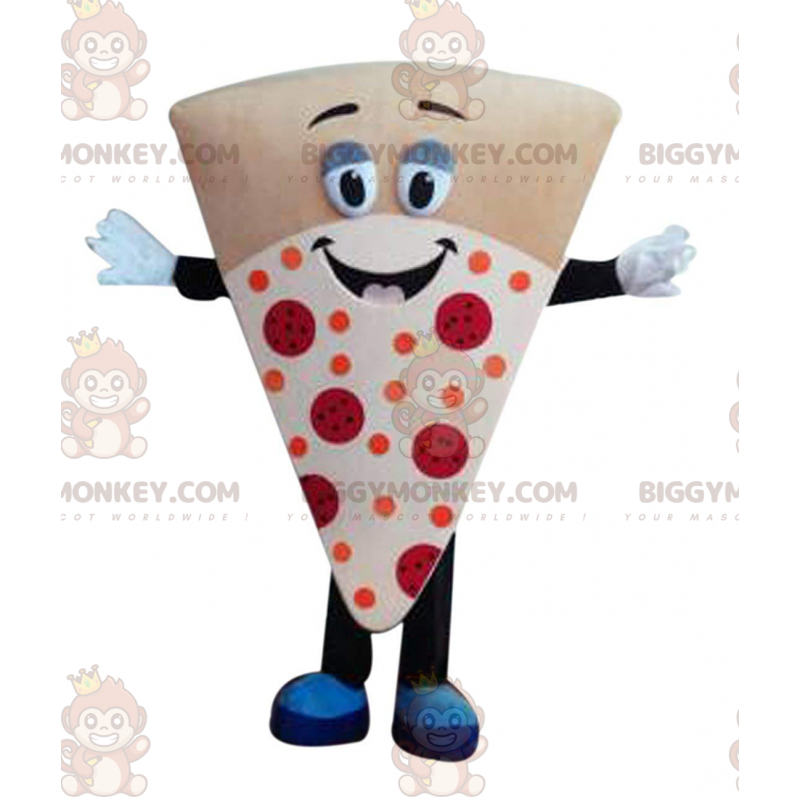Kæmpe pizzaskive BIGGYMONKEY™ maskotkostume, pizzeriakostume -