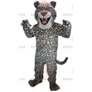 Leopard BIGGYMONKEY™ maskottiasu, pehmo kissan puku -