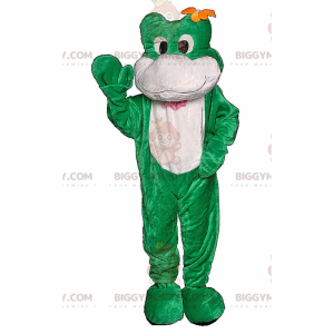 BIGGYMONKEY™ Mascot Costume Green Frog With Flower On Head –