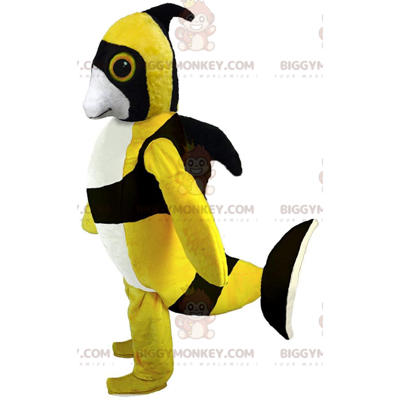 BIGGYMONKEY™ maskot kostume gul angelfish, tropisk fisk kostume