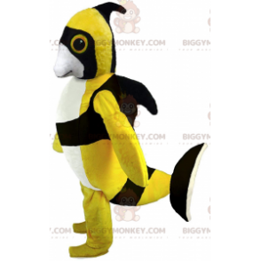 BIGGYMONKEY™ mascot costume yellow angelfish, tropical fish