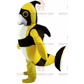 BIGGYMONKEY™ maskot kostume gul angelfish, tropisk fisk kostume