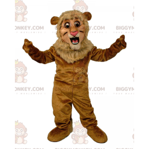 Traje de mascote de pelúcia de leão marrom BIGGYMONKEY™, traje