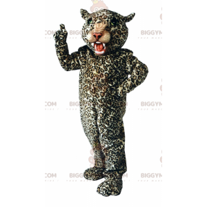 Traje de mascote de leopardo feroz BIGGYMONKEY™, fantasia de