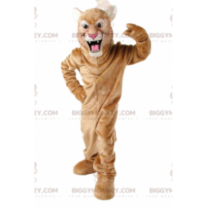 Costume de mascotte BIGGYMONKEY™ de cougar beige, déguisement