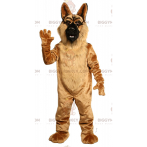 BIGGYMONKEY™ Brown German Shepherd Mascot Costume, Furry Dog