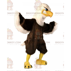 BIGGYMONKEY™ costume mascotte marrone e bianco grande aquila