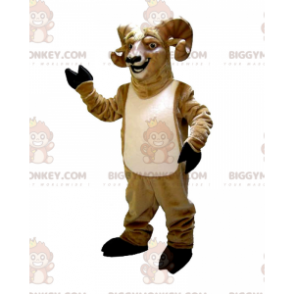 BIGGYMONKEY™ costume da mascotte di capra con le corna, costume