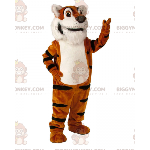 Traje de mascote BIGGYMONKEY™ suave e realista de tigre