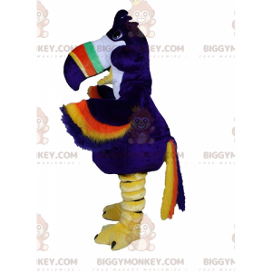 BIGGYMONKEY™ Maskotdräkt Jättefärgad tukanblå papegojdräkt -