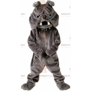 Bulldog BIGGYMONKEY™ Maskottchen-Kostüm, graues