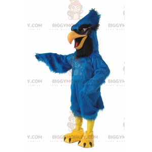 Steller's Jay BIGGYMONKEY™ maskotdräkt, blue jay-dräkt, fågel -