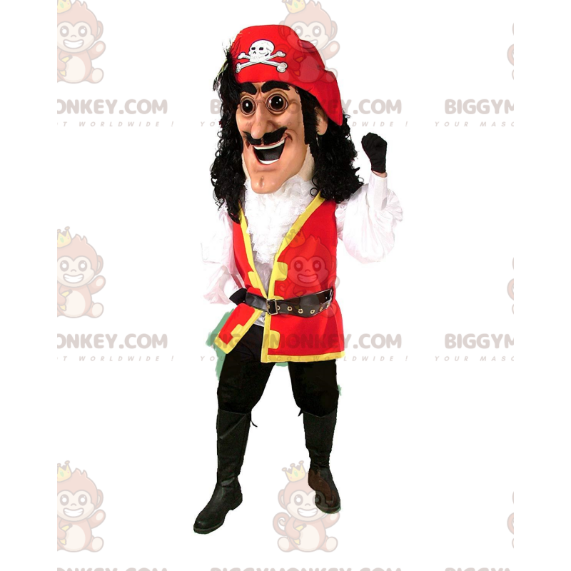 Pirat BIGGYMONKEY™ Maskottchen Kostüm, Piratenkapitän Kostüm -
