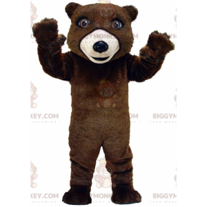 Big Brown Teddy BIGGYMONKEY™ Maskottchen-Kostüm