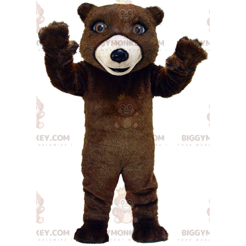 Big Brown Teddy BIGGYMONKEY™ Mascot Costume, Brown Bear Costume