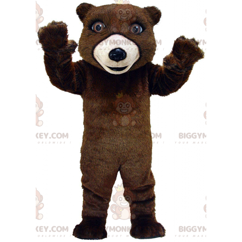 Big Brown Teddy BIGGYMONKEY™ maskottiasu, ruskea karhuasu -