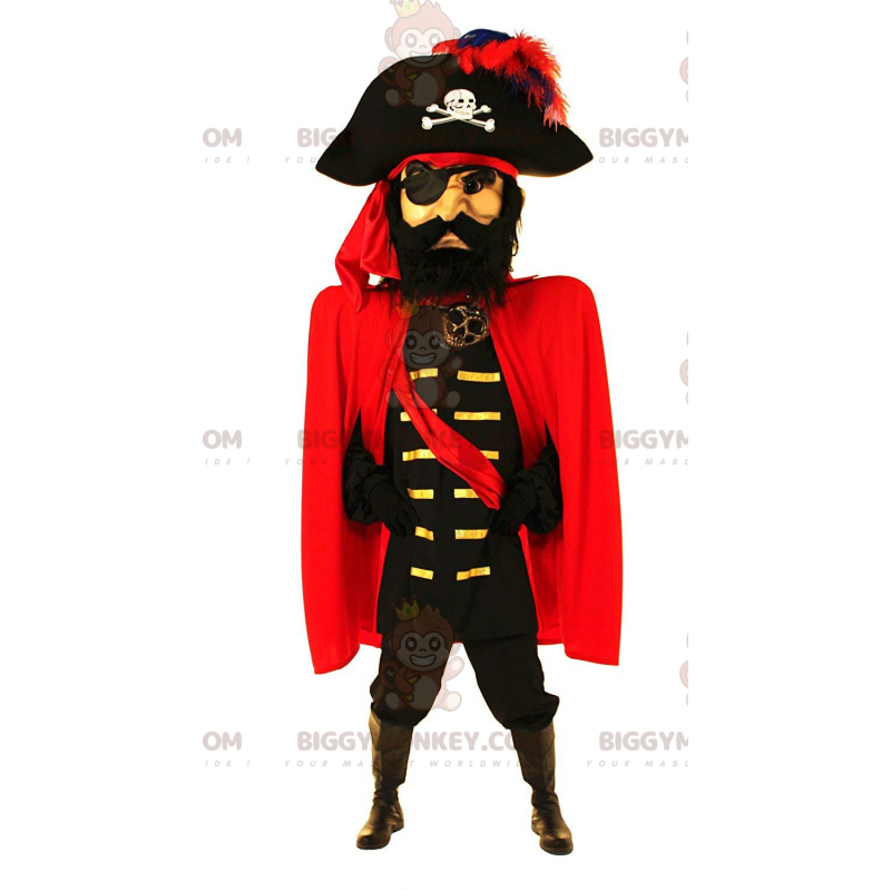 Costume de mascotte BIGGYMONKEY™ de capitaine pirate, costume