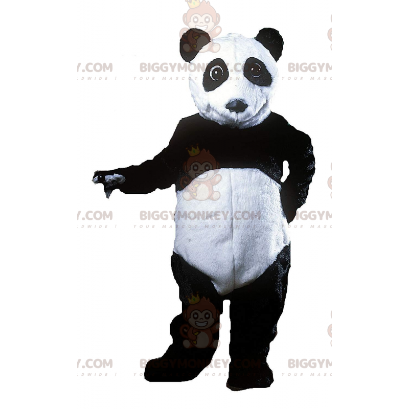 BIGGYMONKEY™ costume mascotte di panda bianco e nero, costume