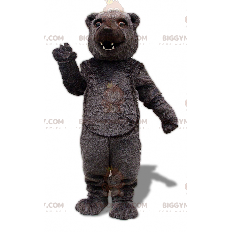 Bjørn BIGGYMONKEY™ maskot kostume, brun grizzlybjørn, stor