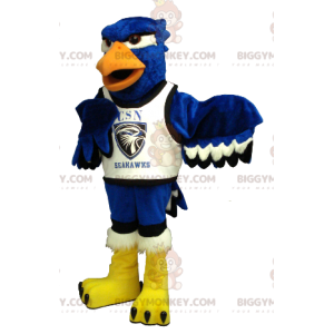 Costume da mascotte BIGGYMONKEY™ Aquila blu bianca e nera -