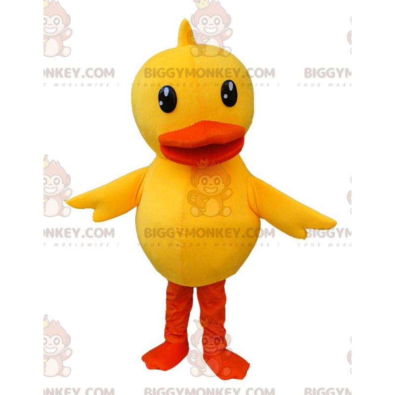 Costume de mascotte BIGGYMONKEY™ de canard jaune, costume de