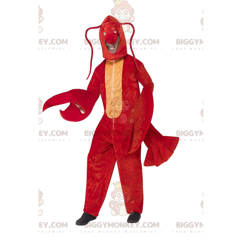 Lobster BIGGYMONKEY™ mascot costume, crawfish costume