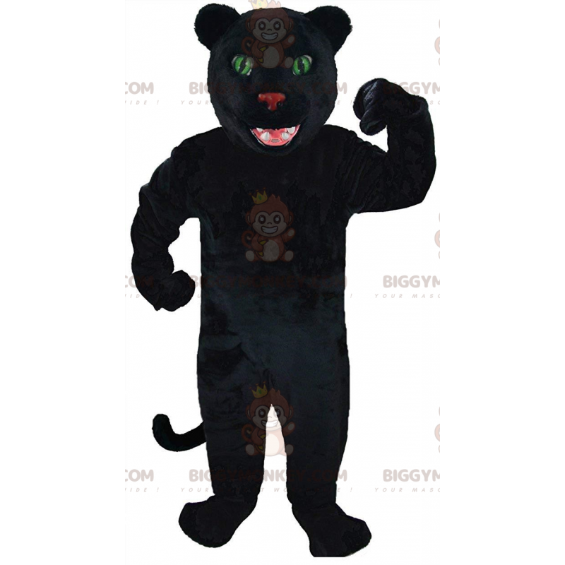 Costume da mascotte pantera nera BIGGYMONKEY™, costume da