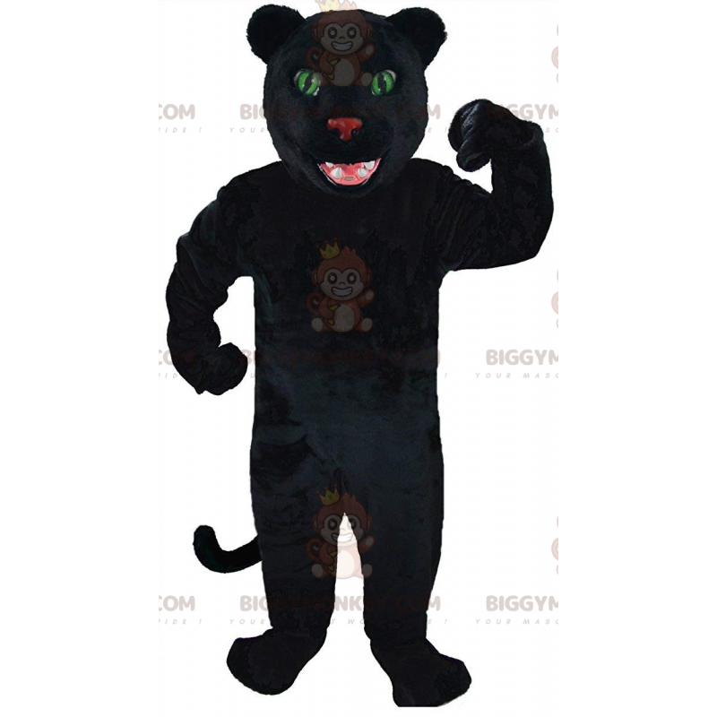 Costume de mascotte BIGGYMONKEY™ de panthère noire, costume de