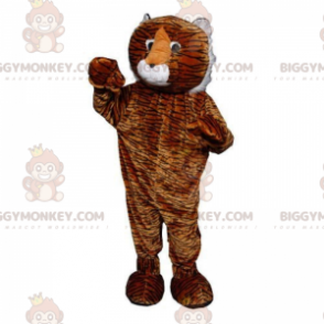 Disfraz de mascota BIGGYMONKEY™ naranja, tigre blanco y negro