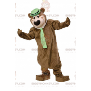 Disfraz de mascota BIGGYMONKEY™ del oso Yogi, famoso personaje