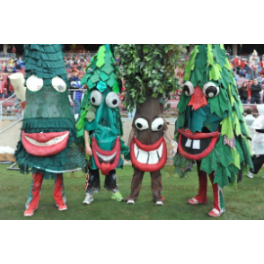 4 Mascotte degli alberi verdi degli abeti di BIGGYMONKEY™ -