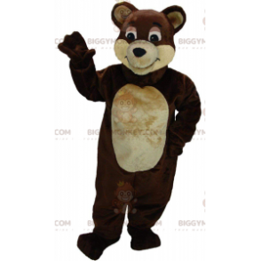 Costume de mascotte BIGGYMONKEY™ de nounours marron et beige