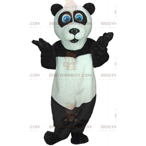 Costume de mascotte BIGGYMONKEY™ de panda noir et blanc avec