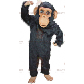 Chimpansee BIGGYMONKEY™ mascottekostuum, zeer realistisch zwart