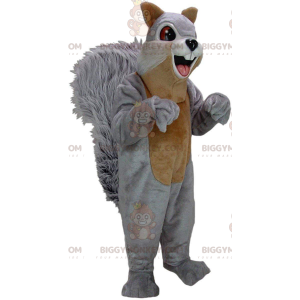 BIGGYMONKEY™ Maskottchenkostüm graues und braunes Eichhörnchen