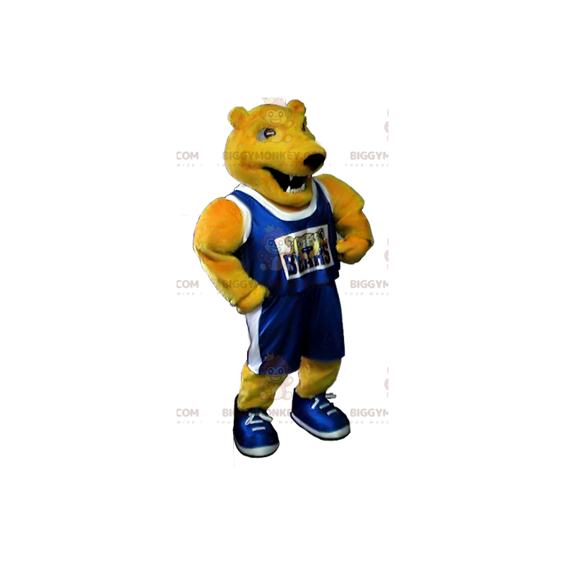 BIGGYMONKEY™ Mascot Costume Yellow Bear Sportswear –
