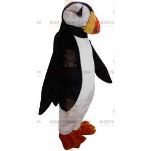 Traje de mascote Puffin BIGGYMONKEY™, fantasia de papagaio do