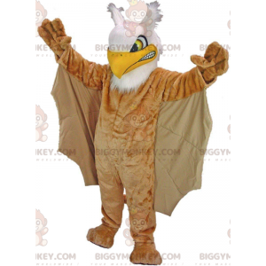 Big Bad Bird BIGGYMONKEY™ Mascot Costume, Brown Griffin Costume