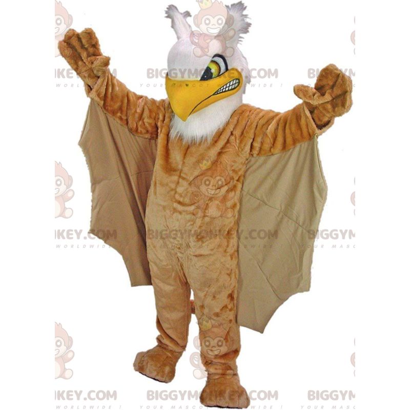 Big Bad Bird BIGGYMONKEY™ Mascot Costume, Brown Griffin Costume