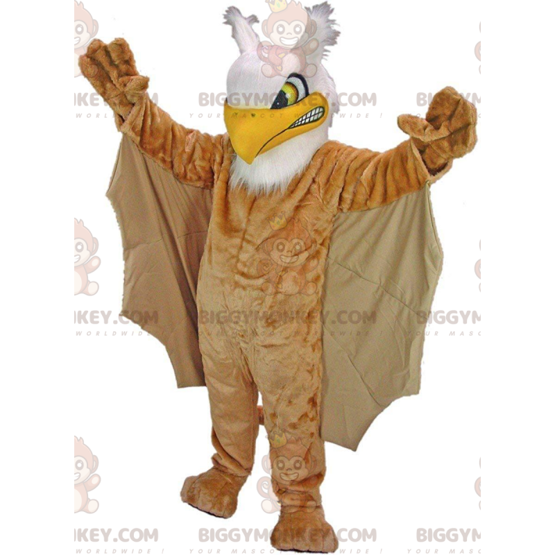 Big Bad Bird BIGGYMONKEY™ Maskottchen-Kostüm, braunes