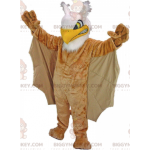 Big Bad Bird BIGGYMONKEY™ maskottiasu, ruskea griffin-asu -