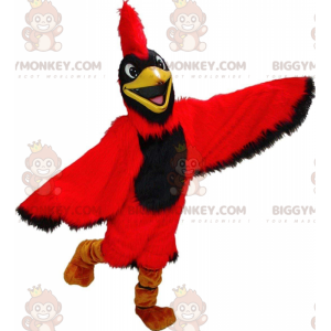 Rødt kardinal BIGGYMONKEY™ maskotkostume, kæmpe fuglekostume -