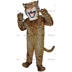 Kostium maskotki agresywnego jaguara BIGGYMONKEY™, kolorowy