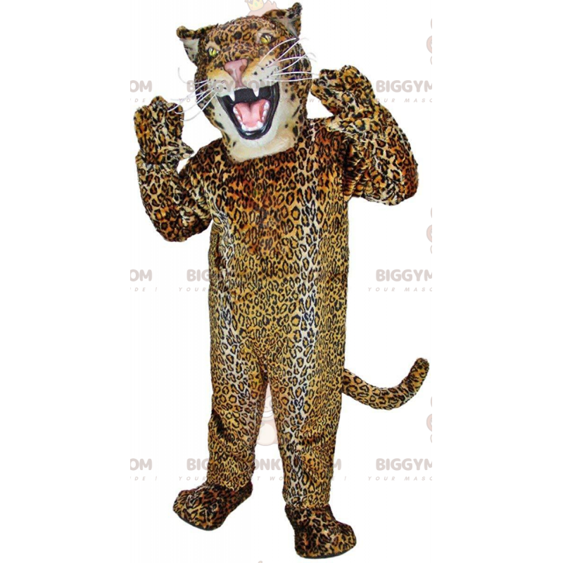 Costume de mascotte BIGGYMONKEY™ de jaguar féroce, costume de