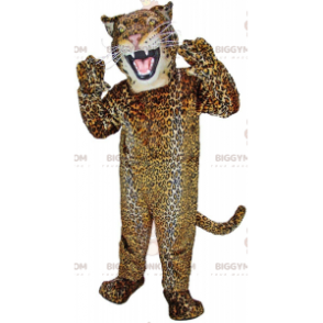 Fierce jaguar BIGGYMONKEY™ mascottekostuum, kleurrijk