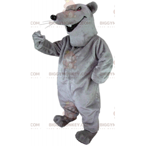 Costume de mascotte BIGGYMONKEY™ de rat gris, costume de