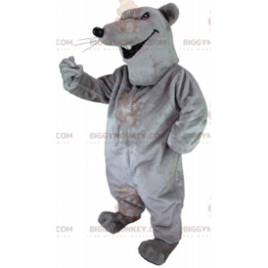 Costume de mascotte BIGGYMONKEY™ de rat gris, costume de