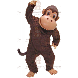 Bruine aap BIGGYMONKEY™ mascotte kostuum, zijdeaapje kostuum
