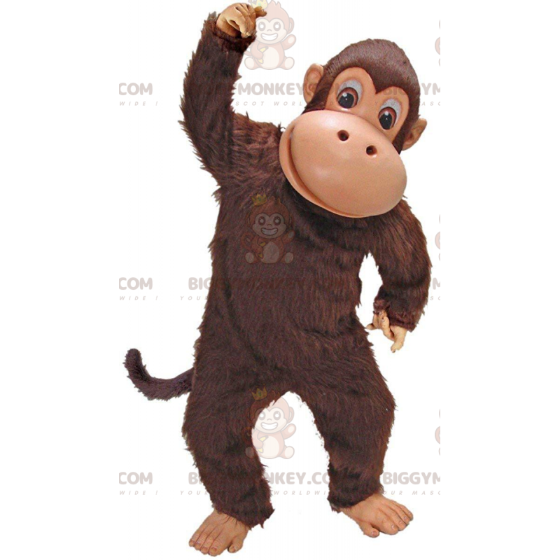 Traje de mascota de mono marrón BIGGYMONKEY™, traje de tití