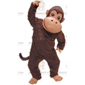 Bruine aap BIGGYMONKEY™ mascotte kostuum, zijdeaapje kostuum